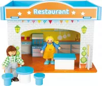 Speelhuis restaurant met accessoires - Houten speelgoed vanaf 3 jaar