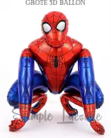 Grote Spiderman 3D Ballon – Maat: XL – Spiderman decoratie – Spiderman feestversiering – Folieballon - Kinderfeestje