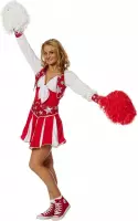 Cheerleader jurk luxe rood/wit voor dame