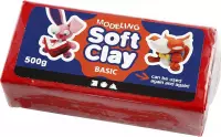 Creotime Soft Clay afm 13x6x4 cm rood 500gr