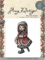 Amy Design - Cling Stamp - Winter Collection - Skating girl - ADST10005
