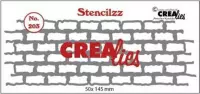 Crealies • Stencilzz no.203 stones - 1 stuk