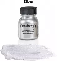Mehron - Schmink Metallic Powder - Zilver