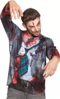 Boland - Fotorealistisch shirt Zombie freak (L) - Volwassenen - Zombie - Halloween en Horror