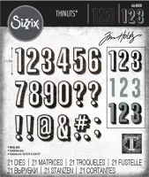 Sizzix Thinlits Snijmal Set - Alphanumeric Shadow Numbers - 2s