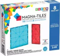 Magna Tiles - 8 stuks Uitbreidingsset Clear Colors Rectangles - Constructiespeelgoed