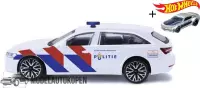 Audi A6 Nederlandse Politie 2019 1/43 (11cm) (Wit) Bburago + Hot Wheels Miniatuurauto + 3 Unieke Auto Stickers! - Model auto - Schaalmodel - Modelauto - Miniatuur autos - Speelgoed