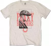 Peaky Blinders Heren Tshirt -2XL- Red Logo Tommy Creme