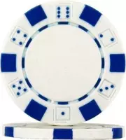 Pokerchip Dice Chip - Wit - 11,5 gram - 25 stuks