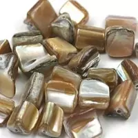 Schelpkraal blokje ca. 8 mm naturel, 50 st