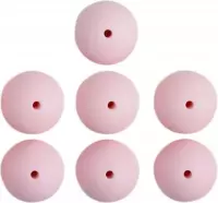Siliconen Kralen 7 Stuks 20 Baby Roze