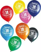 SUD TRADING - Zak 8 ballonnen 18 jaar - Decoratie > Ballonnen