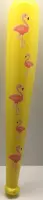 Opblaas Knuppel met afbeelding flamingo geel 86 cm
