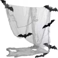 Halloween - Doek Met Vleermuizen - 75x300cm