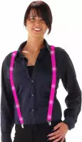 LED Suspenders - Neon Pink