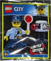 LEGO Politie Vrouw met Flitspaal (Polybag)