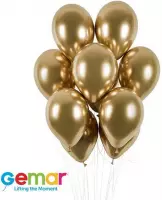 Chrome Gold ballonnen 10 stuks