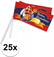 25x Welkom Sinterklaas zwaaivlaggetjes - Sinterklaas vlaggetjes