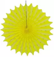 Honeycomb Waaier Neon Geel - 45cm