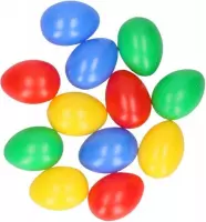 48x Gekleurde plastic eieren - Pasen - Paaseieren - Paasversiering / Paasdecoratie
