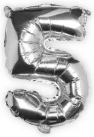 Ginger Ray Pick & Mix - Folieballon cijfer 5 - zilver