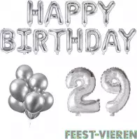 29 jaar Verjaardag Versiering Ballon Pakket Zilver