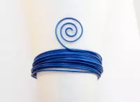 Vaessen Creative Aluminium Draad - Embossed round - 2mm - 5m - Royaal blauw