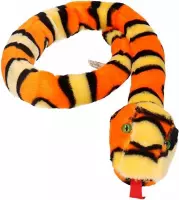 Keel Toys pluche geel/oranje slang knuffel 100 cm