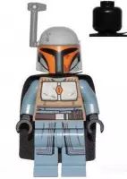 LEGO Star Wars Mandalorian Tribe Warrior Grijze Helm Minifiguur uit 75267 (Bagged)