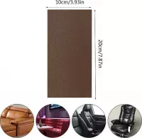GEAR 3000® PU leer reparatie set - leather repair - leder patch - zelfklevende sticker bruin
