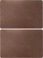 Set van 10x stuks rechthoekige placemats koper met glitters 43,5 x 28,5 cm  - Placemats/onderleggers - Tafeldecoratie