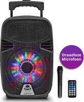 iDance Groove-214N Party Speaker - Bluetooth Speaker met Discoverlichting - 100 Watt - met Draadloze Microfoon