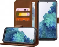 Samsung Galaxy S21 FE Hoesje - Bookcase Portemonnee - Bruin