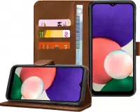 Samsung Galaxy A22 5G - Bookcase Bruin - Portemonnee Hoesje