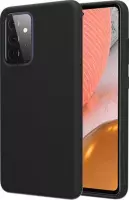 MH by Azuri liquid silicon cover - zwart - voor Samsung Galaxy A72