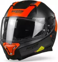 Nolan N87 Plus Distinctive 26 Flat Black Orange Integraalhelm - Motorhelm - Maat S