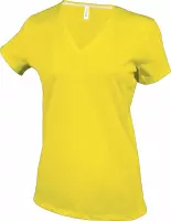 Kariban Dames/dames Feminine Fit Korte Mouwen V Hals T-Shirt (Geel)