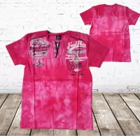 Heren t-shirt free track roze -Violento-M-t-shirts heren