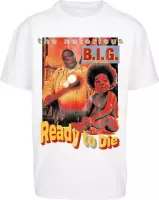 Urban Classics Heren Tshirt -L- Biggie Ready To Die Oversize Wit