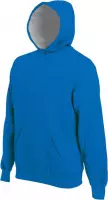 Kariban Heren Zware Contrasterende Hooded Sweatshirt / Hoodie (Koningsblauw)