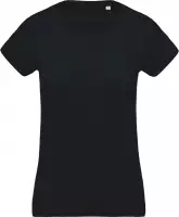 Kariban Dames/dames Organic Crew T-Shirt met halsband (Marine)