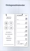 Omleg-weekkalender op schild 2022 - A4 formaat weekplanner - Twee weken overzicht - 1 week per blad - Neutraal