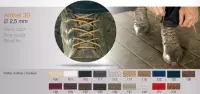 2.5 mm x 90 cm Donker Grijs - Dunne ronde schoen veter