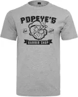 Urban Classics Heren Tshirt -L- Popeye Barber Shop Grijs