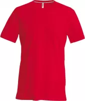 Kariban Heren Slim Fit Korte Mouw Bemanningshals T-Shirt (Rood)