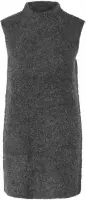 Pieces Jurk Pcfree Sl O-neck Mini Knit Dress Bc 17115920 Dark Grey Melange Dames Maat - S