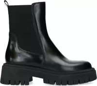 Manfield - Dames - Zwarte chunky chelsea boots - Maat 40