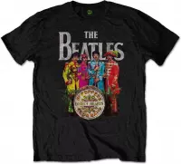 The Beatles Heren Tshirt -L- Sgt Pepper Zwart