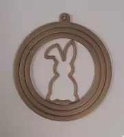 Pasen - ronde paashanger - 1 hanger - uitvouwbaar - paastakken - paasboom - versiering - decoratie – brons