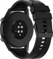 Horlogebandje Geschikt voor Huawei GT 42MM  - Zwart - Siliconen - Horlogebandje - Polsbandje - Bandjes.nu - Polsband